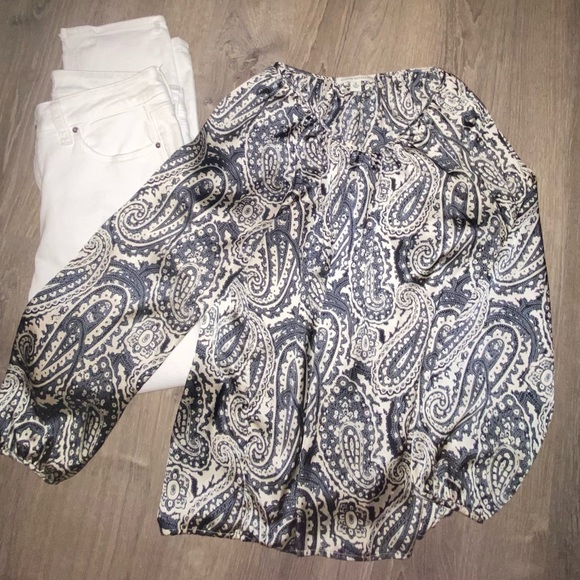 Banana Republic, Paisley silky Lightweight Tunic. Sz M - Picture 5 of 8